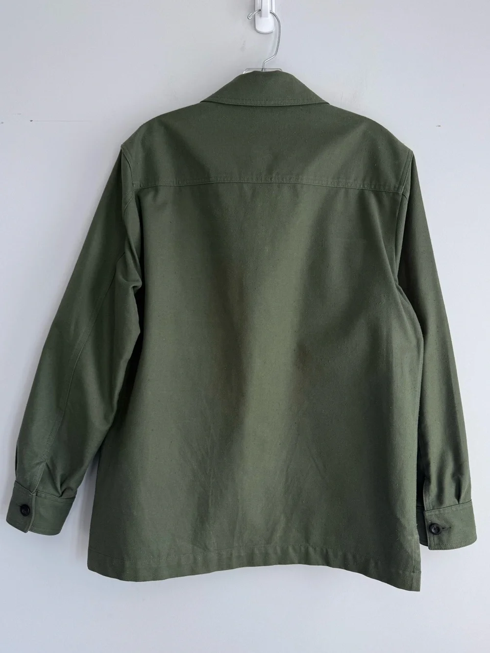 MR P. Cotton Field Jacket Olive Green Military Utility Textured Work Men’s S